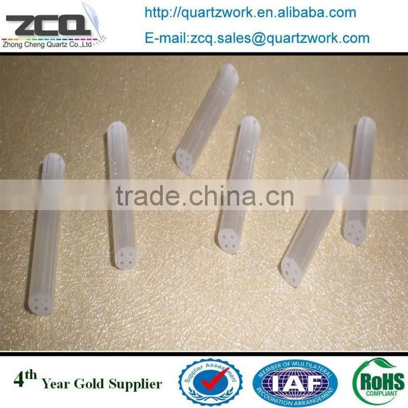 Pyrex capillary quartz glass tube with 4 holes or horn for sale
