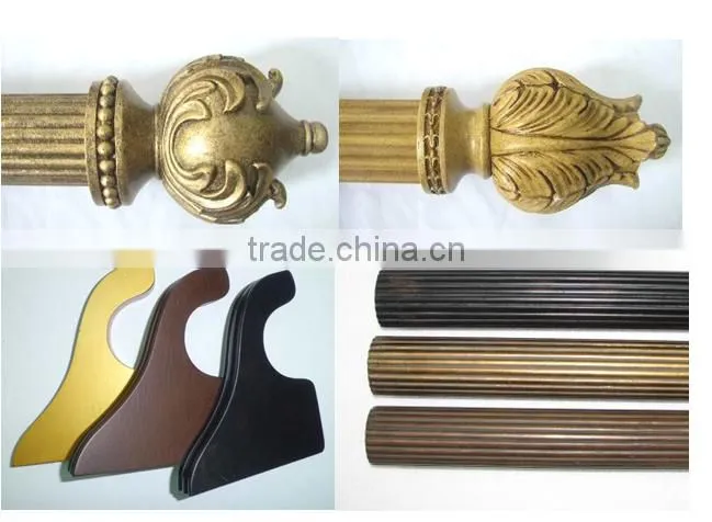 High Quality Designer Large Resin Drapery Rod Finials For 2.5" (63mm) Wooden Curtain Rods