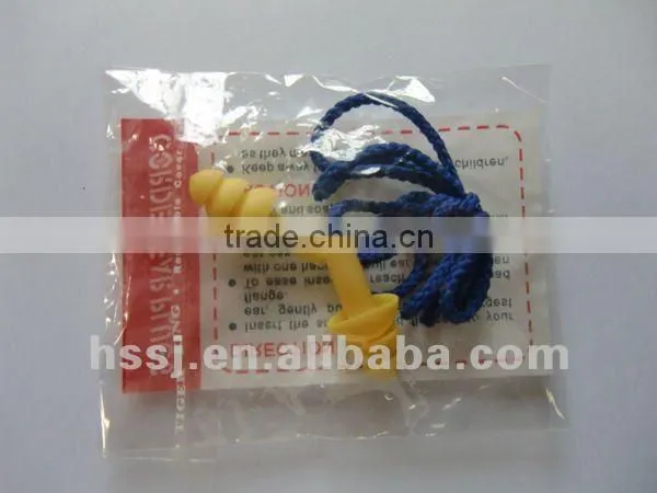 2016 CE silicone ear plugs with cord reusable ear plugs with high quality ear plugs manufacturer