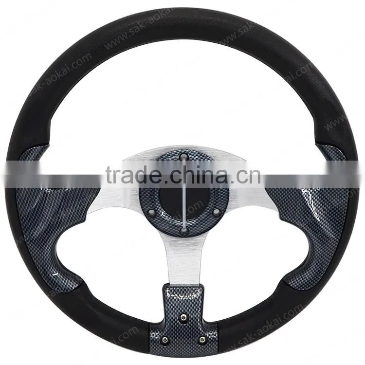 13 inch full chrome steering wheel mahogany steering wheel