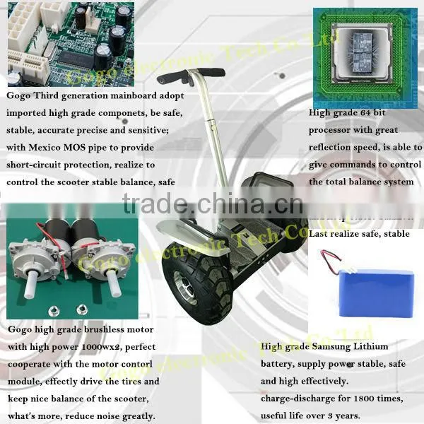 2015 hot seling personal vehicle 72V Off Road self-balance electric scooter