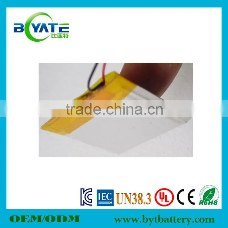 3.7v recharger batterie rechargeable ultra thin lipo IC card battery