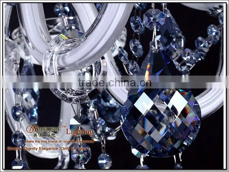 Fashion Colored Cristal Chandelier Modern Blue Glass Chandelier MDS36 L6