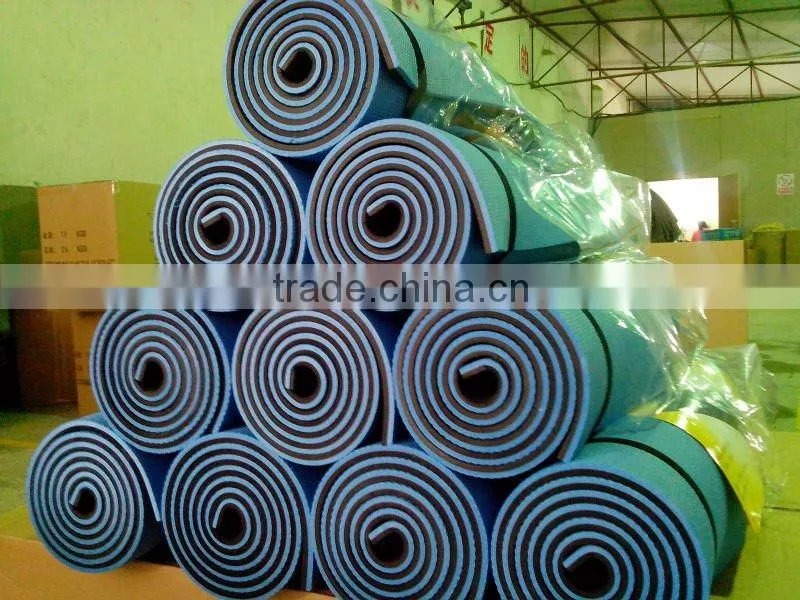 Double colour PE sleeping mat