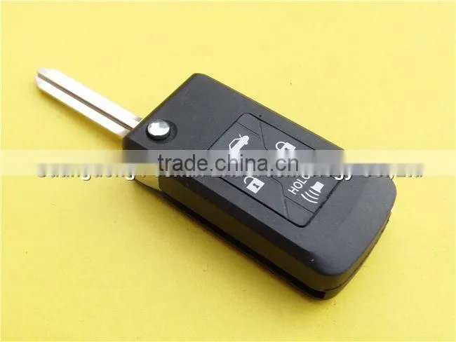 4 buttons car key remote control flip case shell for Toyota Camry