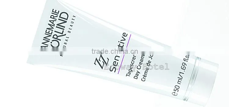 High class day cream cosmetic tube with clear screw cap