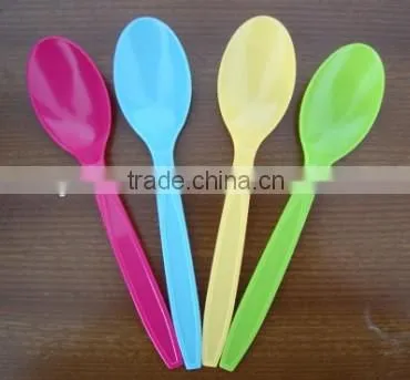 disposalbe plastic spoon plastic colored icecream spoon