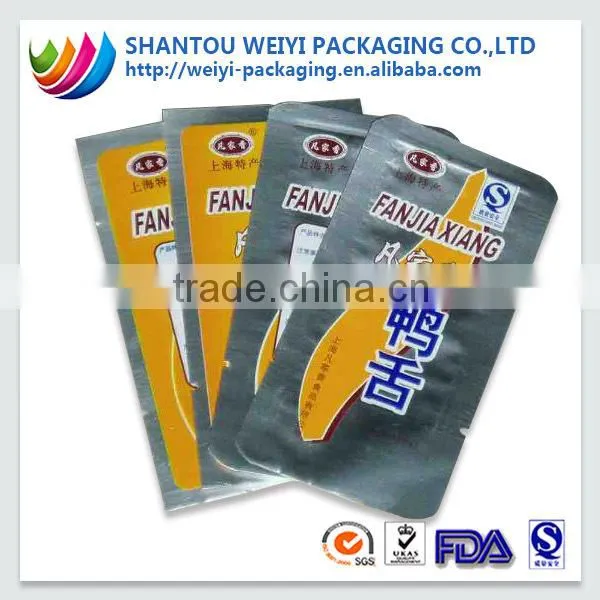 custom wholesale food packaging aluminum foil bag printing logo