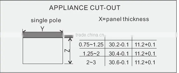 SC792 BAOKEZHEN long square single pole Rocker Switch, UL approved