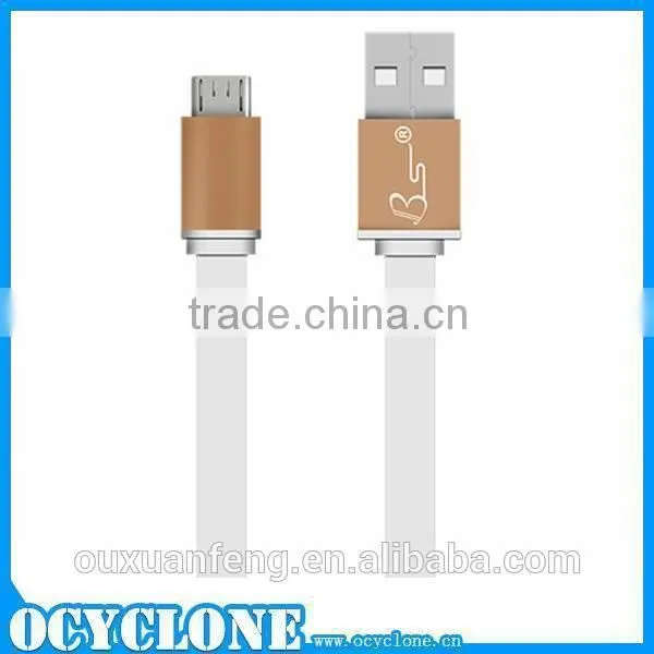 2014 Factory Price Noodle Style BS Charging Usb Data Cable For Samsung CellPhone