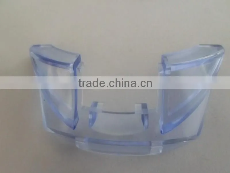 2016 plastic injection molded design blue transparent plastic parts