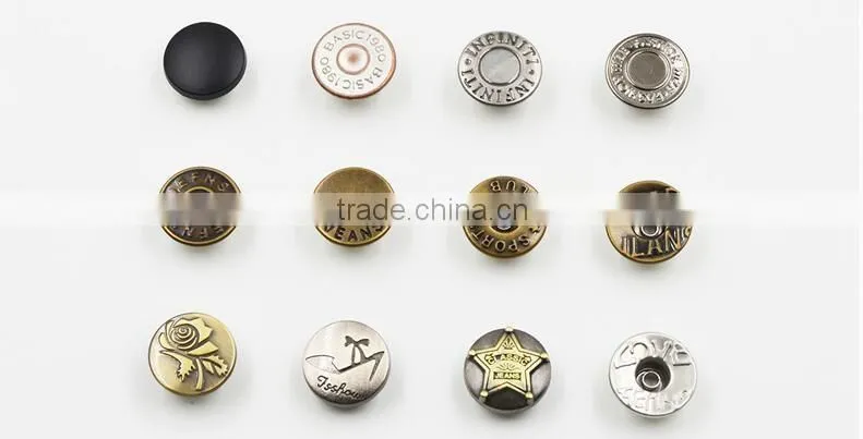 fashionable brass 10mm custom snap buttons