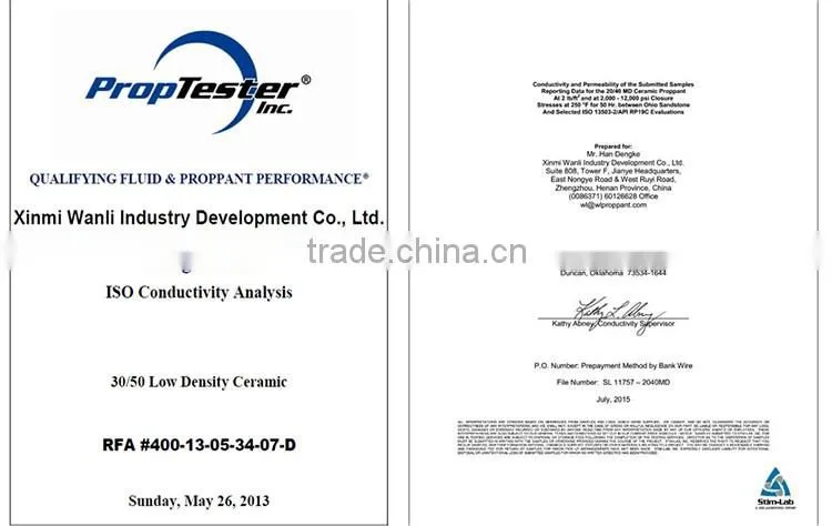 ceramic balls used in oil frac pumping low crush rate