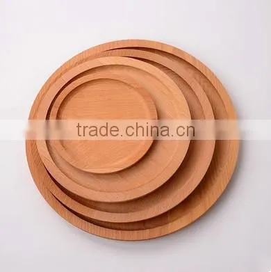 round wooden Eco-friendly fruit tray, kids dinner plate ,Western Food storage tray