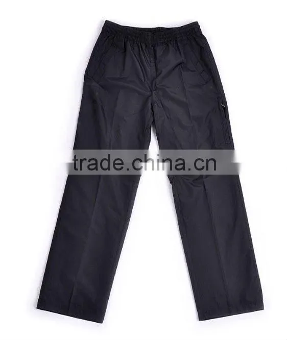 Navy Blue Color Nylon Fiber Men Casual Trousers Pants