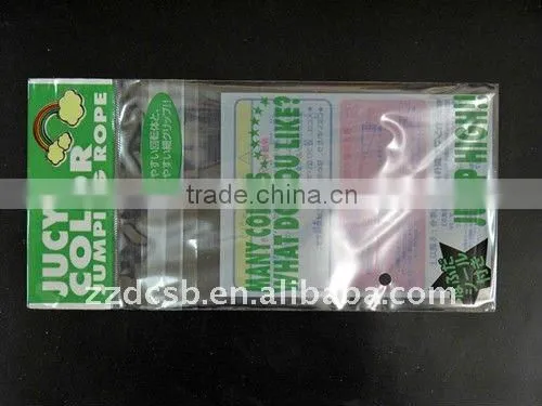 Color printed self seal plastic bopp bag with header