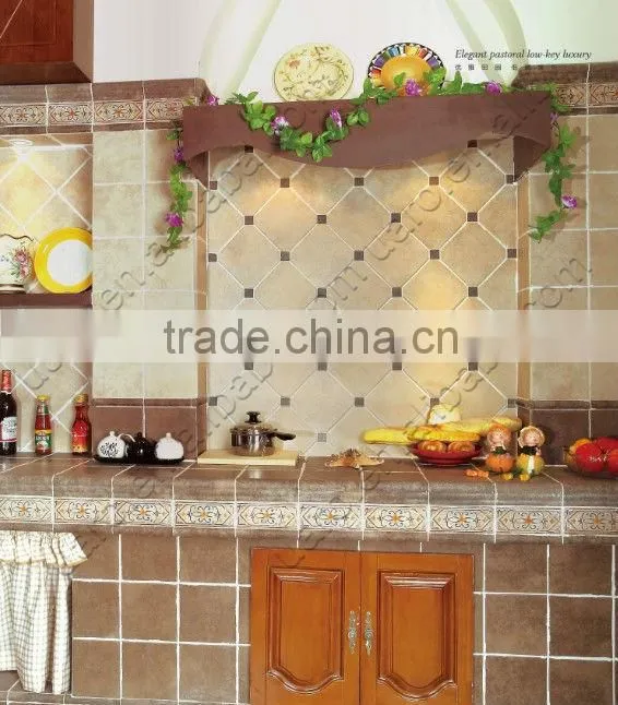 rustic square glazed vintage brick decor antique ceramic border tile kitchen