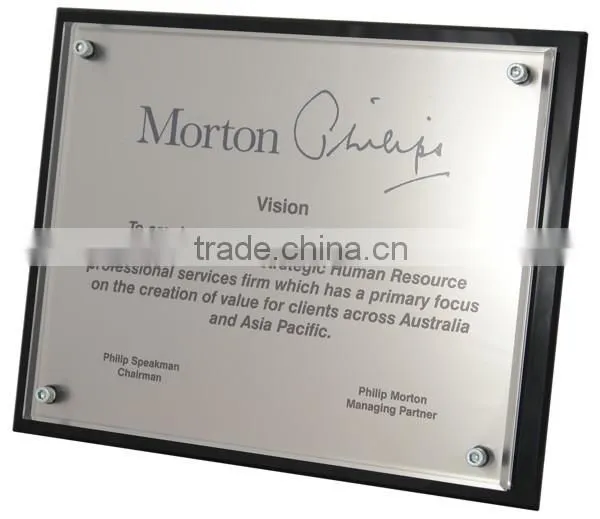 acrylic glass plaque