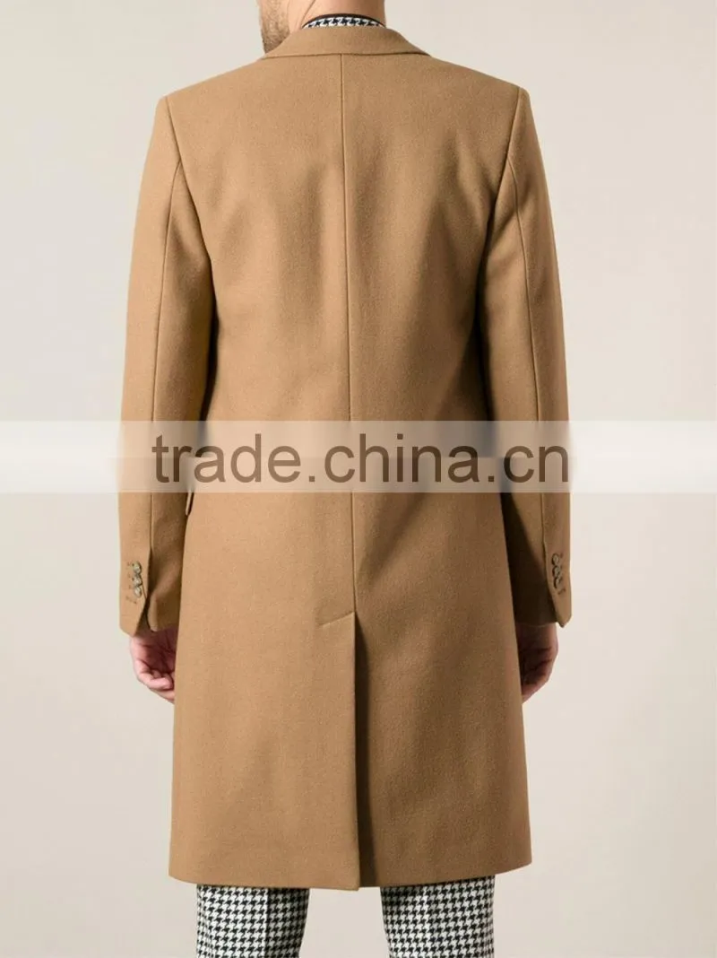 2014 new style camel Cashmere tailor made long coat men