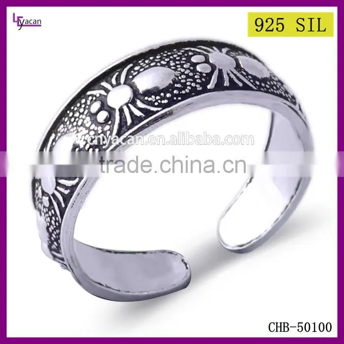 New Design 925 Sterling Silver Gold Finger Ring