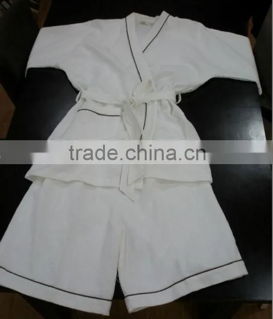 Waffle Bathrobe Cotton Robe Spa Beauty Salone Robe