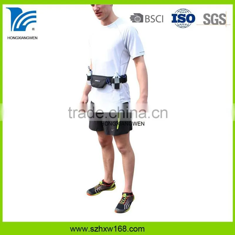 Lightweight adjustable LARGE POCKETS Sport Hydration Running Belt