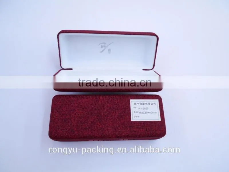 hard shell iron/steel reading fabric glasses case