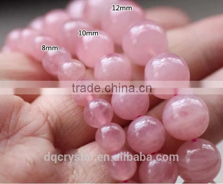 Natural charming rose quartz crystal beads bracelet wholesale