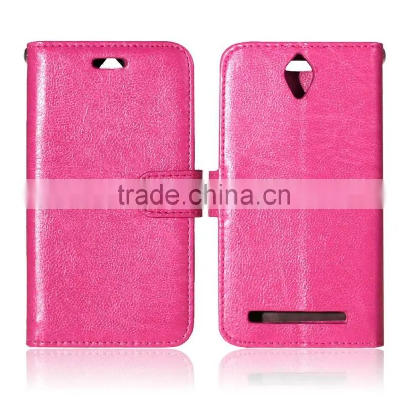 Cell Phone PU Leather Flip Card-slot Case for ASUS ZenFone GO ZC451TG 4.5