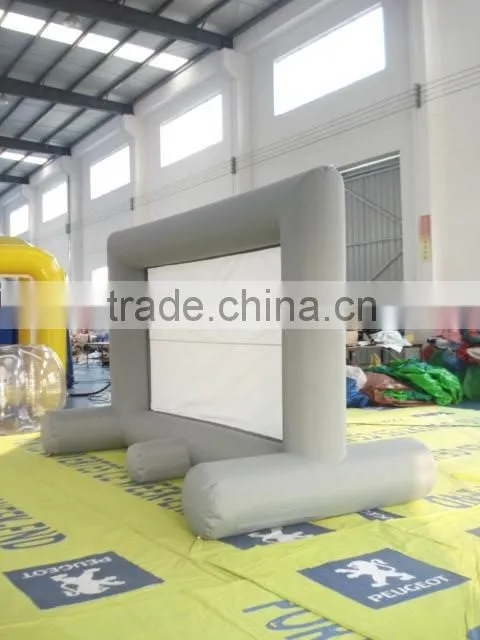 Advertising outdoor inflatable projection screen