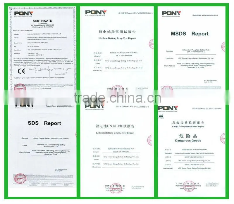 3s 11.1V 2200mAh Li-ion battery for portable device