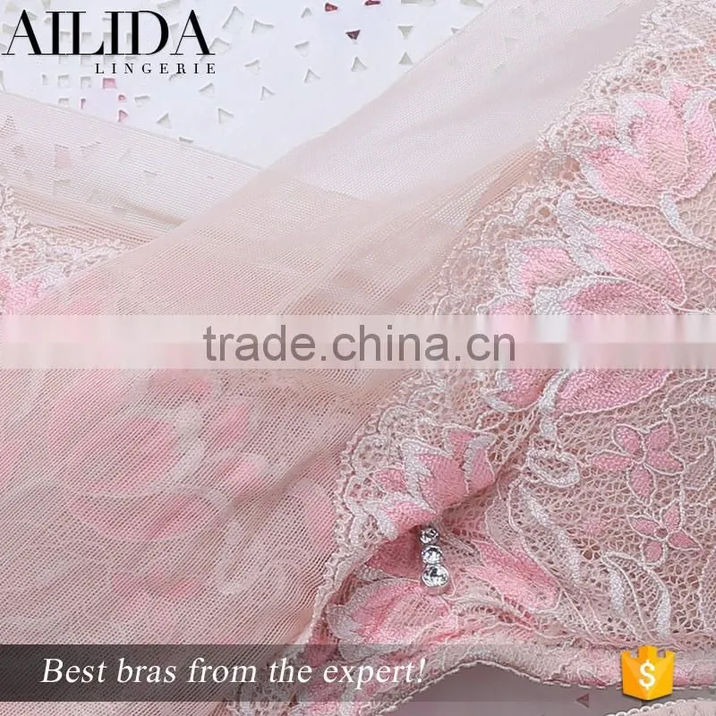 Ailida Top Quality Fantasy Women's Mesh Fabric Lace Bra