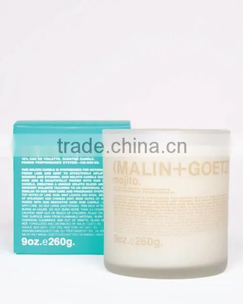 9 oz Mojito Nature Scented Soy wax Candle in glass jar