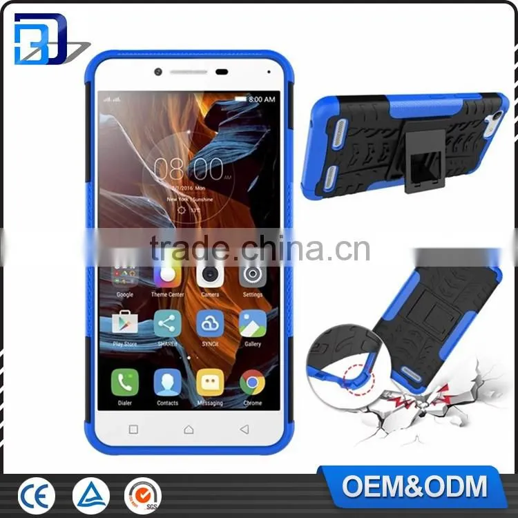 low price china mobile phone 2 in 1 PC+TPU Hybird armor rugged case cover for Lenovo Vibe K5 Plus with stand, for Lenovo K5 case