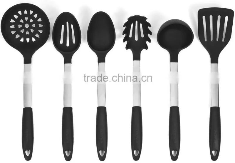 Spatula Mixing & Slotted Spoon Ladle Pasta Server, silicone Utensil tool sets