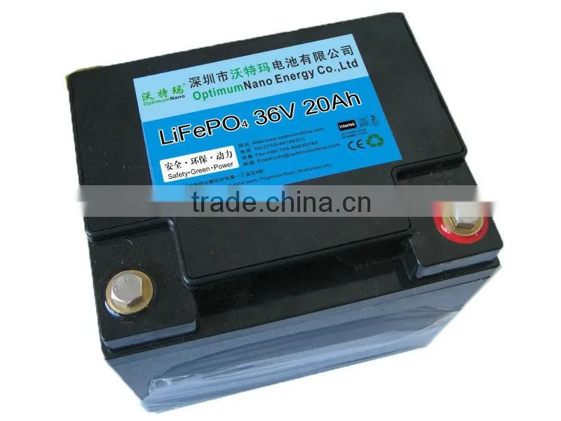 36v 20ah lifepo4 battery pack for electric scooter