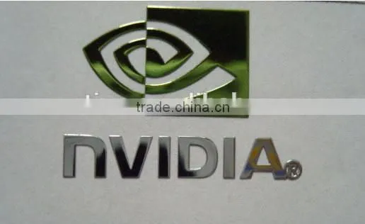 custom metal logo sticker,self-adhesive embossed metal sticker