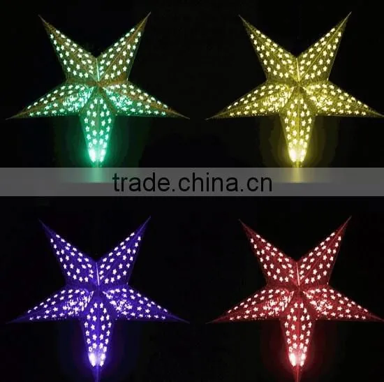 Hot selling star shaped led paper lantern light