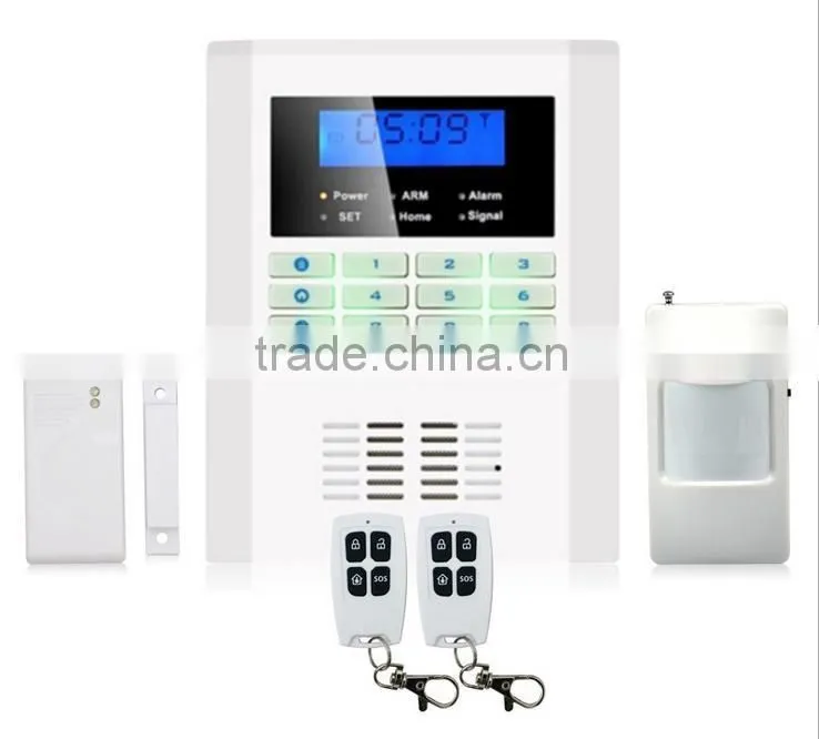 Best wireless gsm LCD screen home security smart alarm system