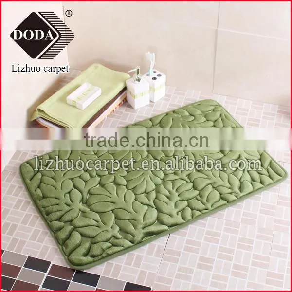 anti slip pvc backing memory foam soft foam material bathroom carpet 3 set