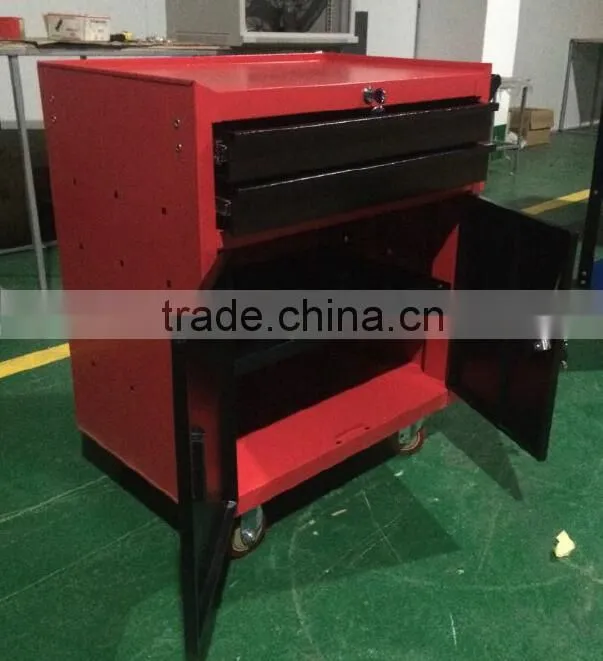 2 Drawer with cabinet tools service trolly cart