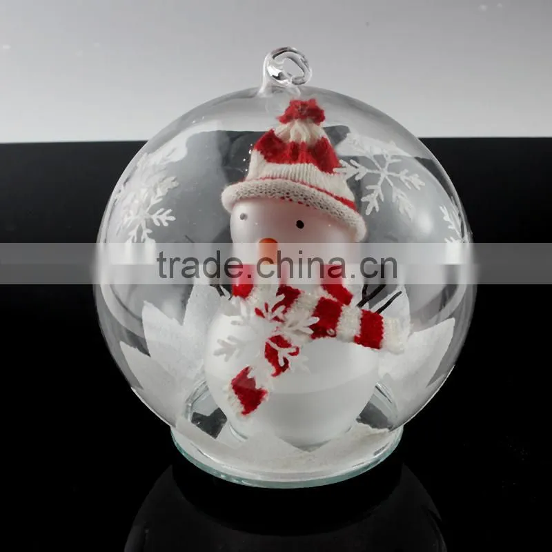 Hot Sale Double Pink Glass Christmas Decoration Balls