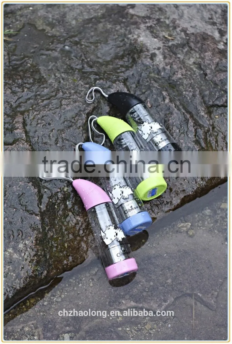 plastic sport water bottle with filter for gym