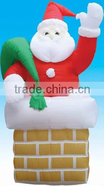 inflatable christmas santa with chimney