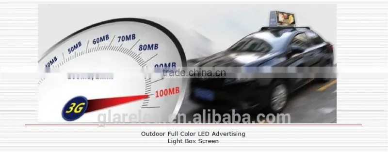 Wifi 3G advertising panels display led taxi roof sign