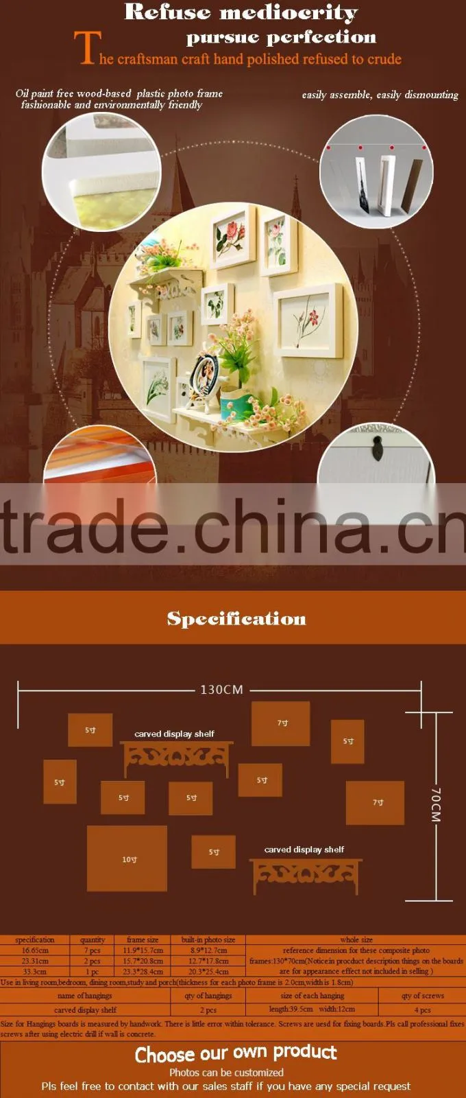 wholesale dropshipping wpc decking love photo frame sixe photo 2016 new style acrylic photofunia/photo frame for home decor
