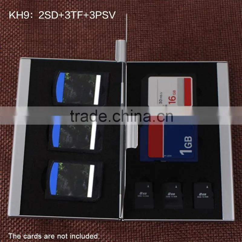 LYNCA mini aluminium alloy metal storage box for SD PSV TF CF memory card case holder protecter camera accessary