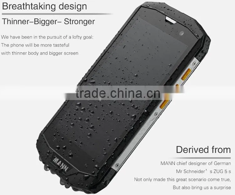 MANN ZUG 5 S Smartphone 4G LTE IP67 Android 4.4 Quad Core 5.0 Inch HD Screen Black&Gold