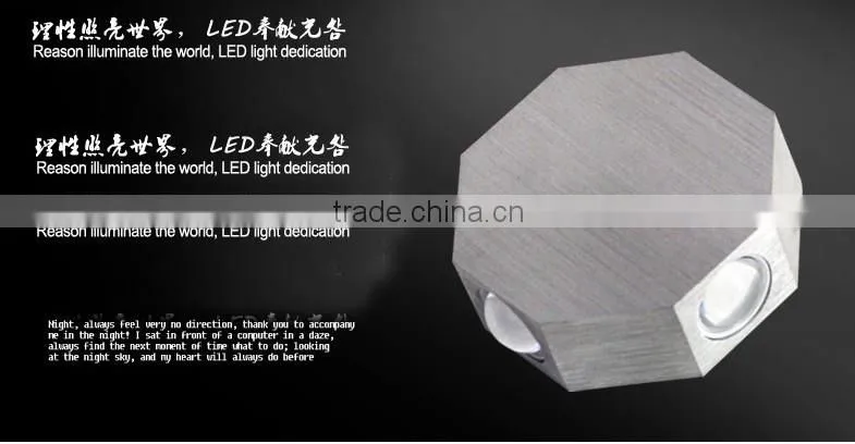 Creative aluminium 4W/8W octagon Wall led light /background led light/ Internet bar led light/KTV Wall light/Bedroom wall led