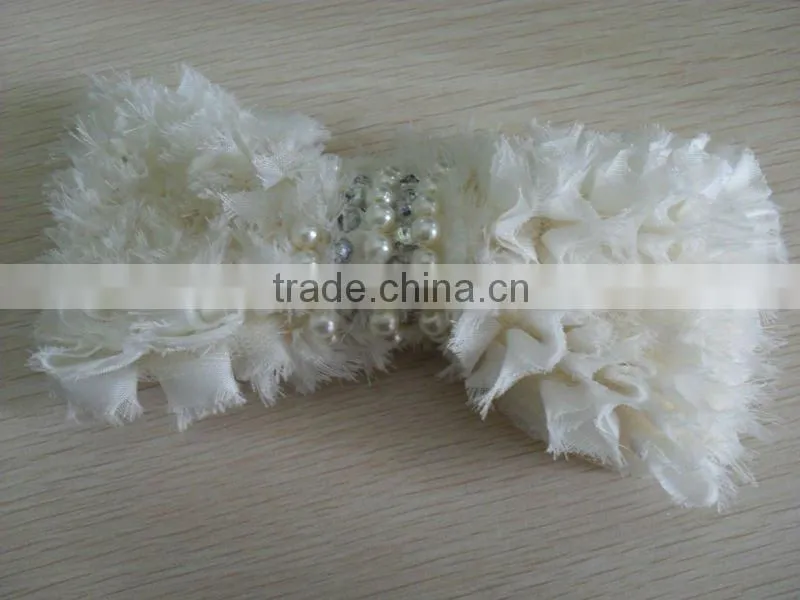 Brooch Ivory Flower for footwear/clothing/ hair accessory